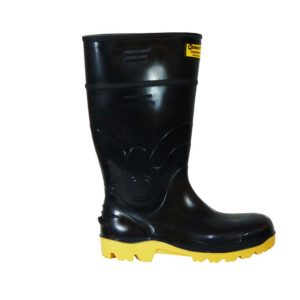 BOTA PVC NEGRA CON PUNTERA DE ACERO, CAÑA ALTA. ROBUSTA