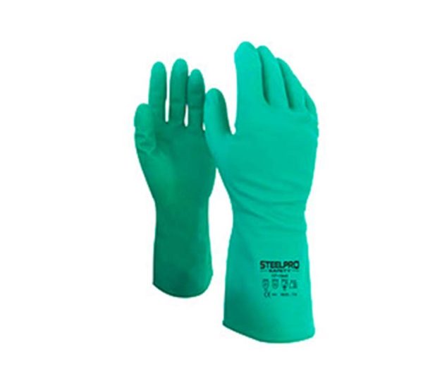 GUANTE  STEELPRO NITRILSAFE VERDE 13" -  15Milesimas