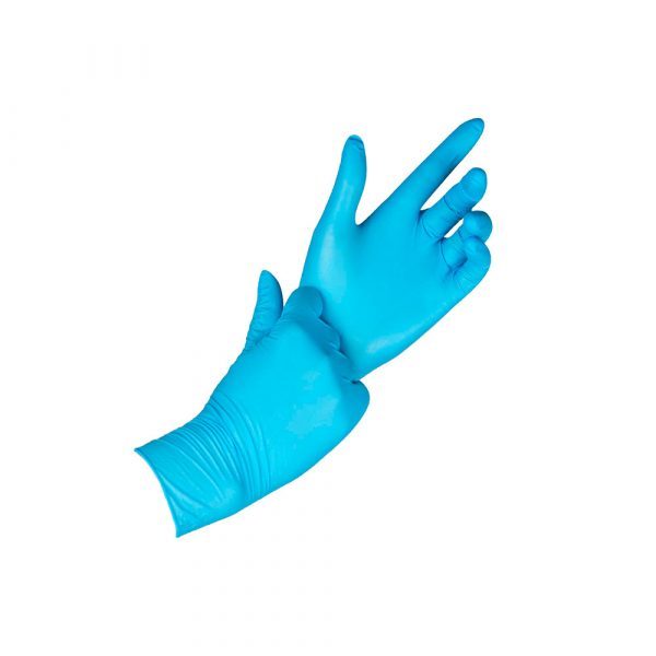 GUANTE NITRILSAFE EXAMEN NITRILO AZUL 4mil CAJA X 100 STEELPRO