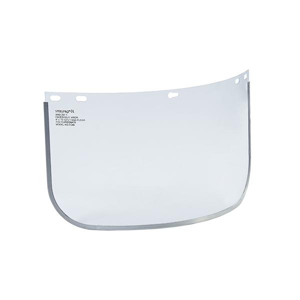 VISOR POLICARBONATO CON RIBETE. STEEL PRO