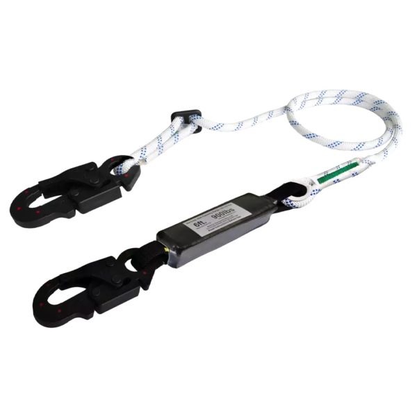 Eslinga Dieléctrica 303SR-ADIE-2P sencilla regulable de detención caída con paquete absorbedor en cuerda