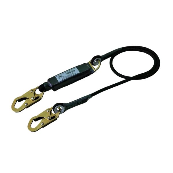 Eslinga sencilla 303S-A-2P de detención caída, con paquete absorbedor, en cuerda.
