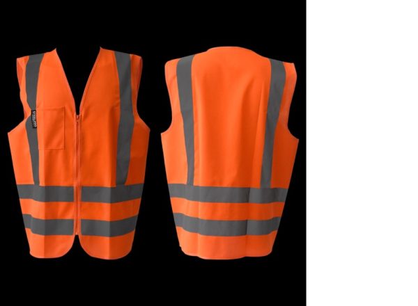 CHALECO VERDE NARANJA STEEL PRO C/CINTA REFLECTIVA