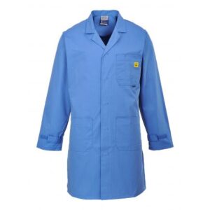 Bata ESD antiestática Azul Hamilton. Talla XS a 3XL - AS10